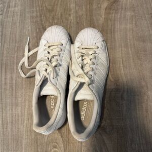 Adidas’s white sneakers